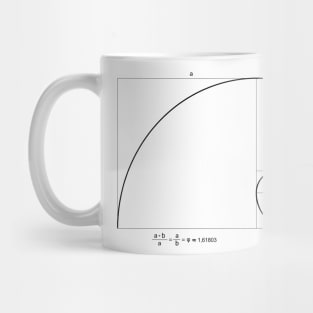 Golden Ratio -  Phi φ Equation - Fibonacci Spiral Mug